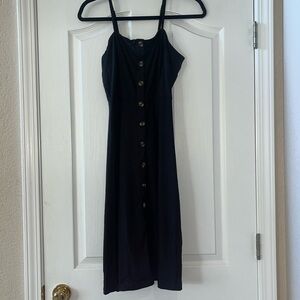 NWT. Mid length. Black. Size S. Button down. Dress.